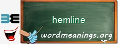 WordMeaning blackboard for hemline